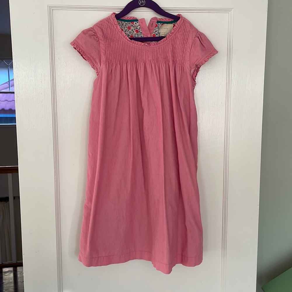 Mini Boden- girls 9-10 pink corduroy dress